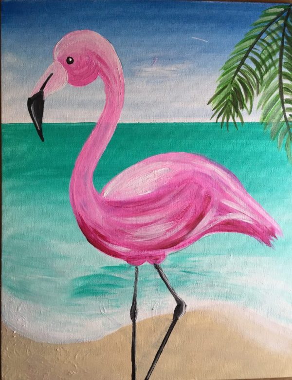 Paint and Sip 04.30.25 Pink Flamingo